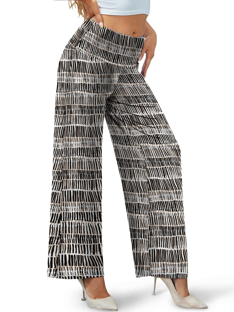 Arolina Women's Stretchy Wide Leg Palazzo Lounge Pants Casual Comfy High Waist Palazzo Pants - Image 2